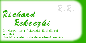 richard rekeczki business card